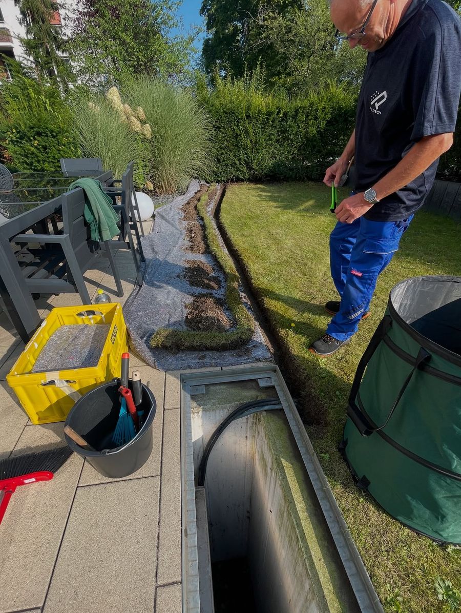 Pulitech Gartendienst, Team bei der Arbeit im Kundengarten